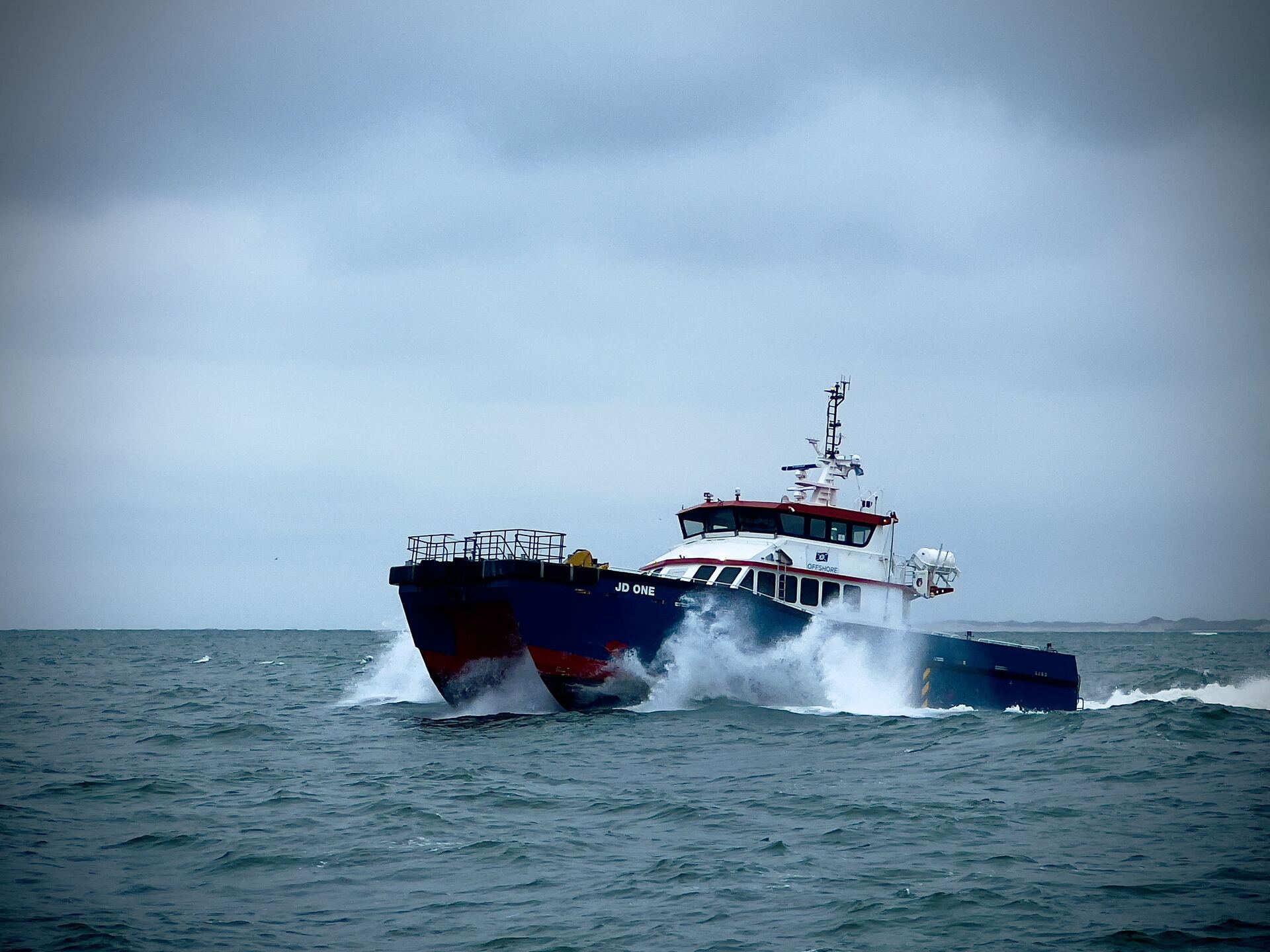 Our ride out to the wind farm – several hours through the waves.